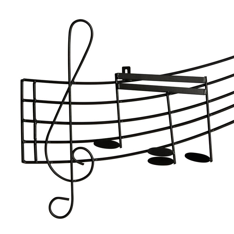 Black Metal Wavy Musical Notes Wall Decor Bed Bath & Beyond 10029294