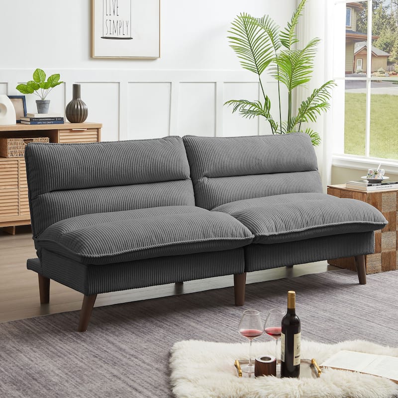 72.4" Armless Futon Sofa Bed