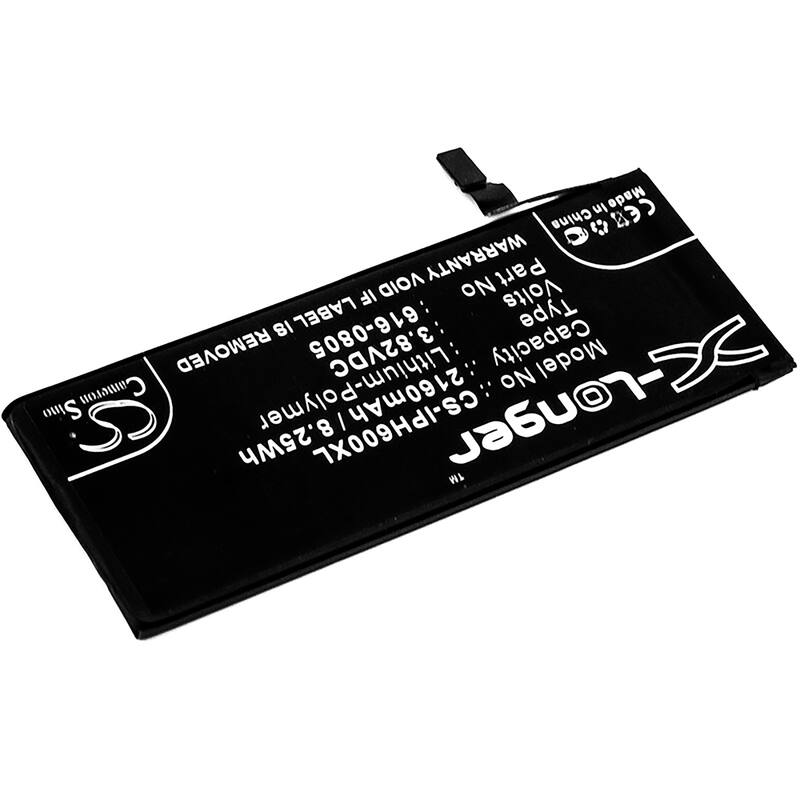 XL Battery for Apple iPhone 6 616-0804 616-0805 616-0806 616-0809 3.82v 2160mAh - Black