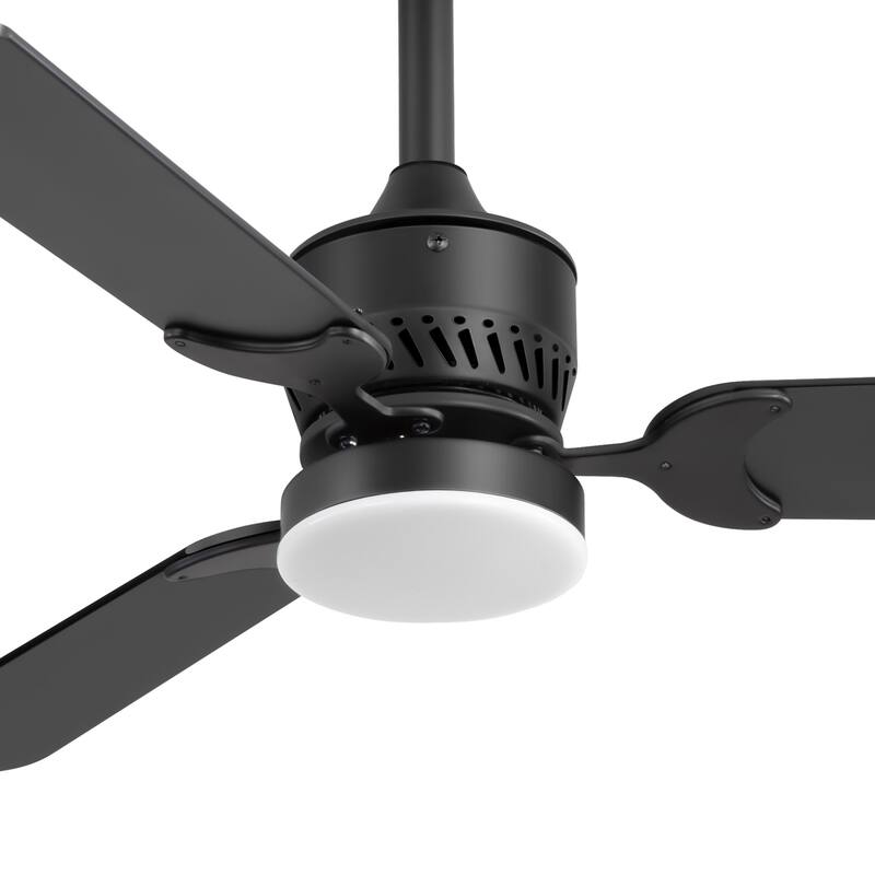 42" Wood Reversible 3-Blade Integrated Ceiling Fan with LED Light and Remote