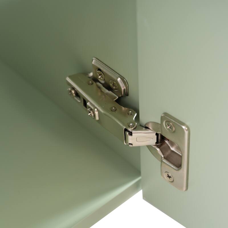 21.6 inch MDF Wall-Mounted Bathroom Vanity Set with Integrated Ceramic Sink with Open shelf and oft-Close