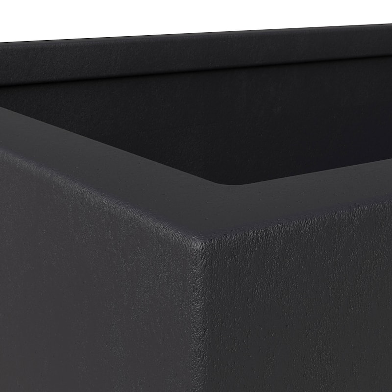 Bloom Rectangular Planter in Fiberstone and MgO Clay for Indoor Outdoor