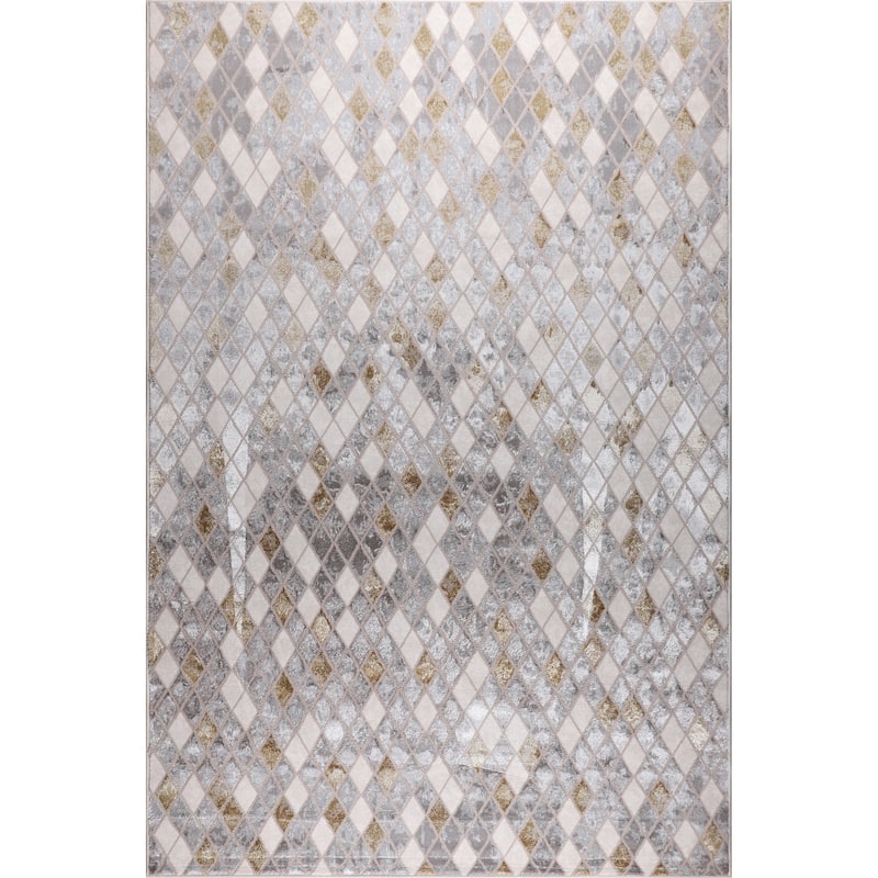 Viana Collection Modern Abstract Area Rug - 5'2x 7'5