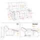 preview thumbnail 6 of 58, MCombo Power Reclining Loveseat Sofa with Heat and Massage, Fabric PR648