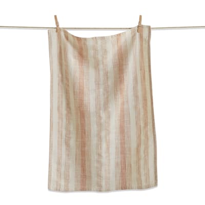 Serene Stripe Blush Cotton Kitchen Dishtowel 26L x 18W in.