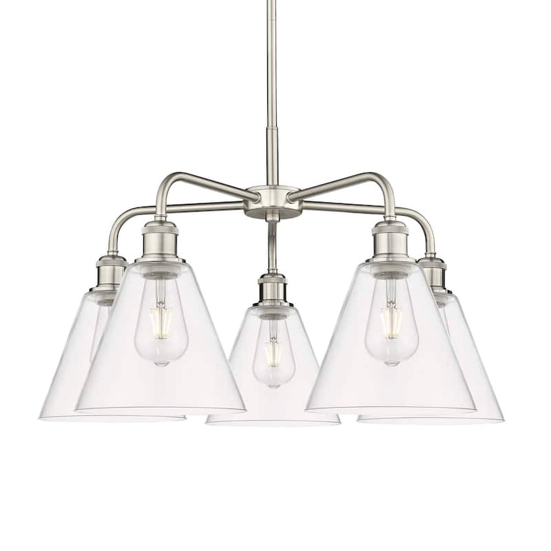Innovations Lighting 516-5CR-16-26 Berkshire Chandelier Berkshire 5 - Satin Nickel / Clear