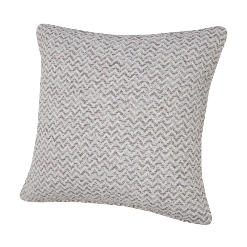 Sevita Beige and White Chevron Throw Pillow