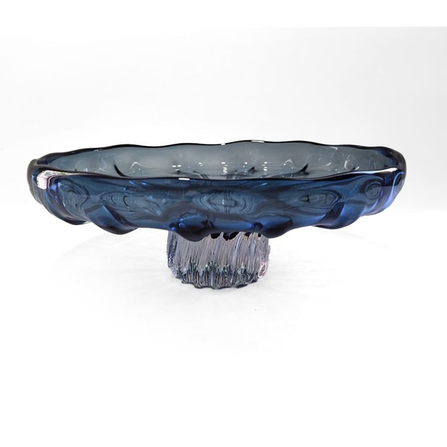 Aria Home Glass Pedestal Centerpiece Bowl Decorative Table Accent