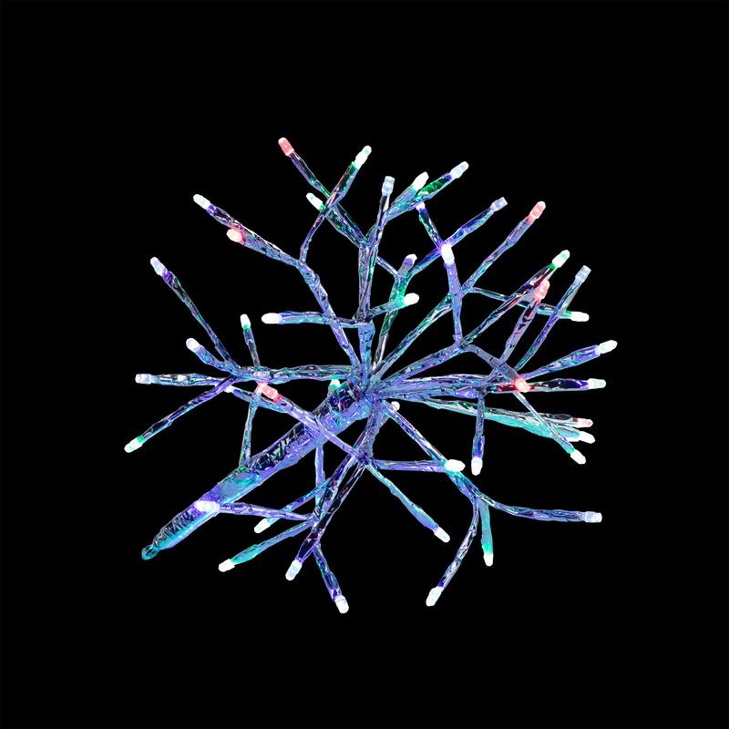 Alpine Corporation 10"H Indoor Christmas Snowflake Ornament with LED Lights