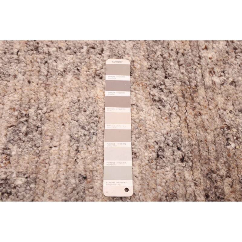 ECARPETGALLERY Hand-knotted Tangier Taupe Wool Rug - 5'0 x 7'9