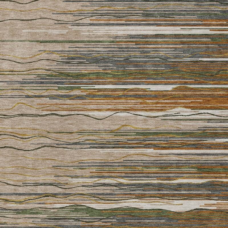 HomeRoots Striped Transitional Rectangle Outdoor Rug