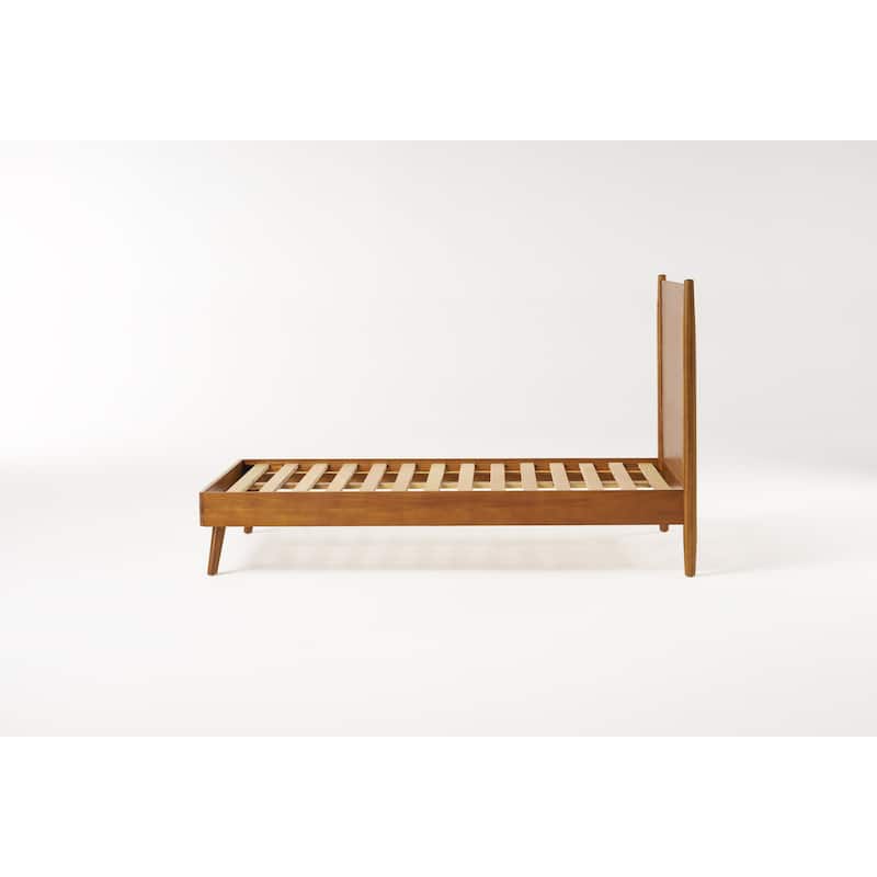 Christopher Knight Home - Rosita Mid-Century Solid Wood Platform Bed with Sleek Splayed Legs