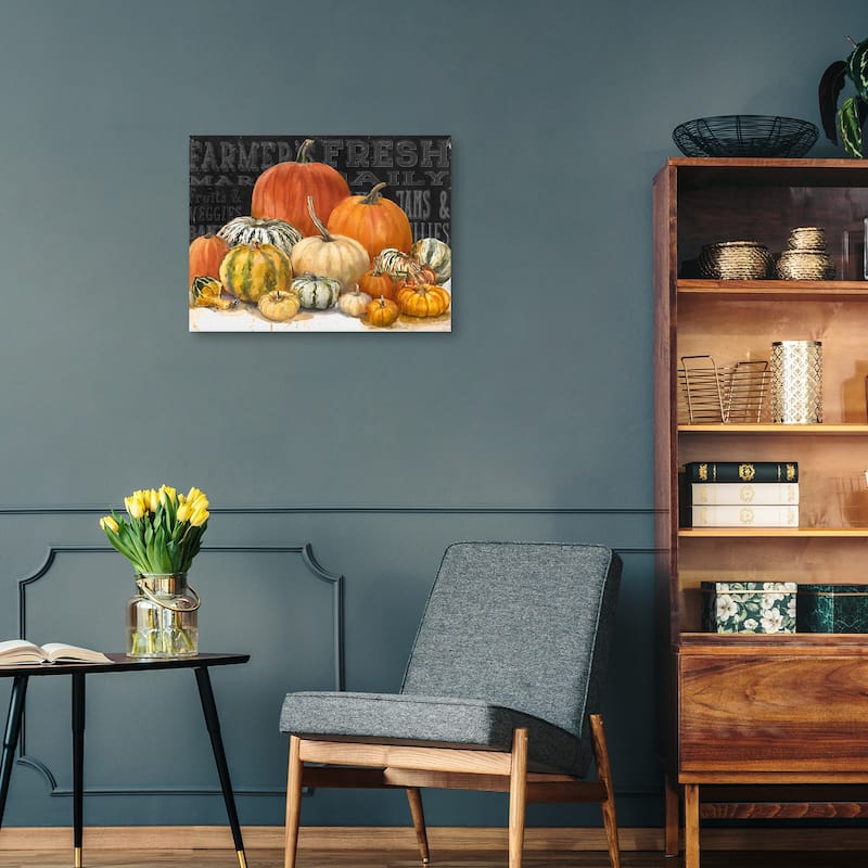 Pumpkin Valley Black by Geoff Allen Canvas Art Print