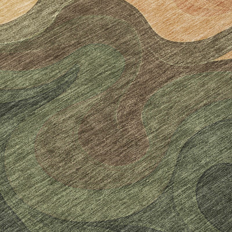 Machine Washable Indoor/ Outdoor Modern Dejuan Chantille Rug