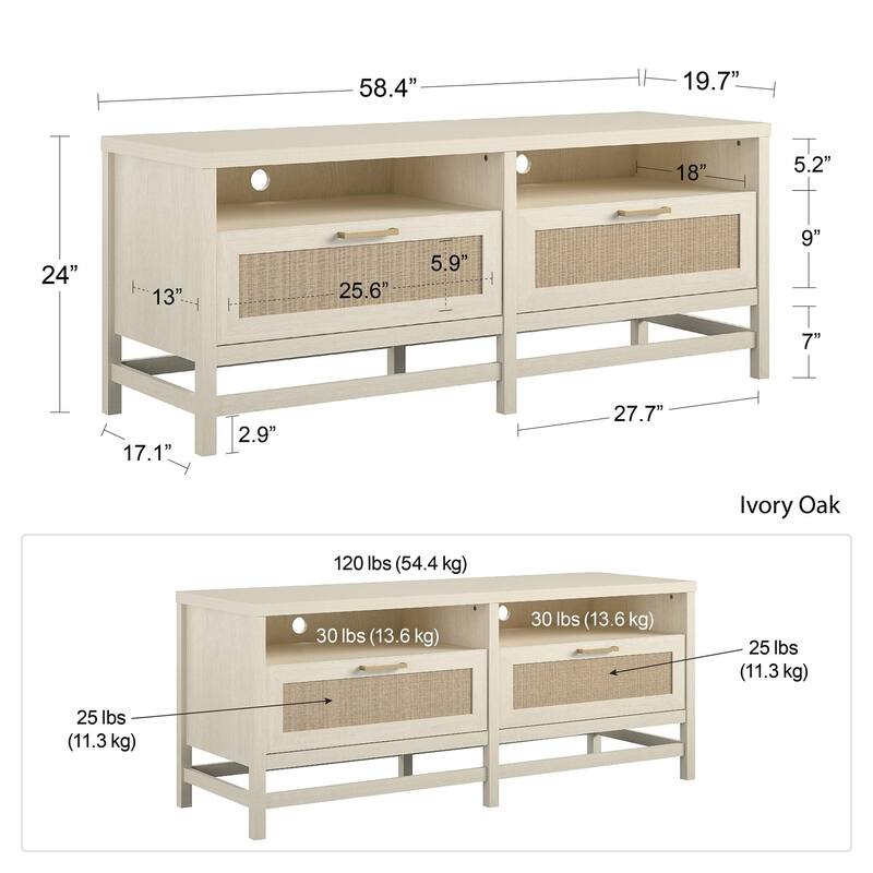 Avenue Greene Leeds TV Stand for TVs up to 60"