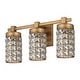 preview thumbnail 8 of 9, 20" Aged Brass Crystal Bathroom Vanity Lights Wall Sconce