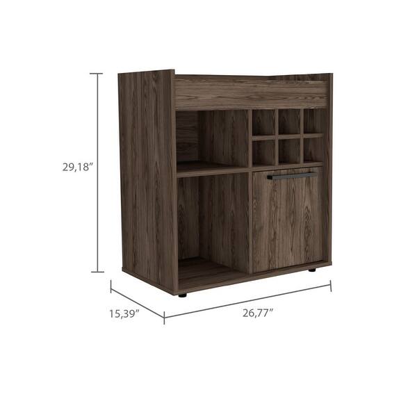 Bar Back Cubbies Bar Cabinet With Six Cubbies And Two Concealed Shelves - Bed Bath ...