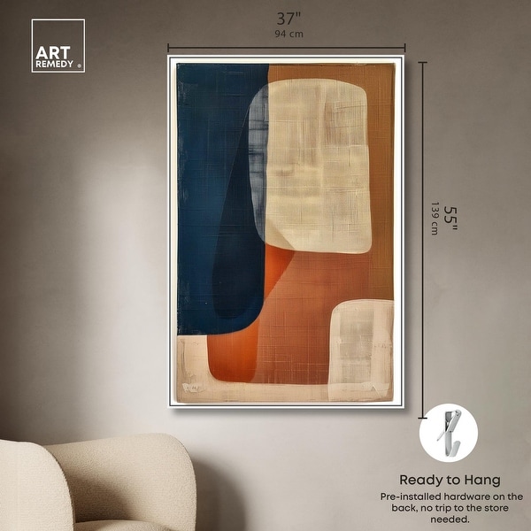 Blue and cream wall art on sale