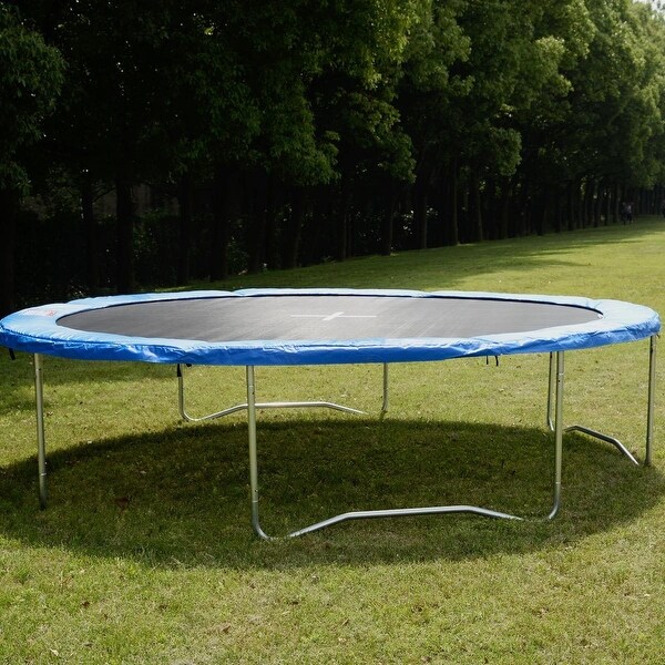 Blue Safety Round Spring Pad Replacement Cover for 15' Trampoline - On ...