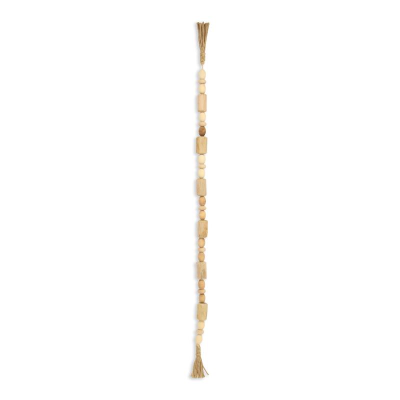 Wistan Hanging 4 Wood Bead Design Tassel Decor