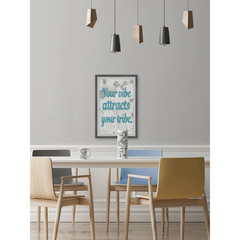 Your Vibe Attracts Your Tribe III Framed Wall Art, Elegant Home Touch - Sophisticated Artwork for Refined Décor