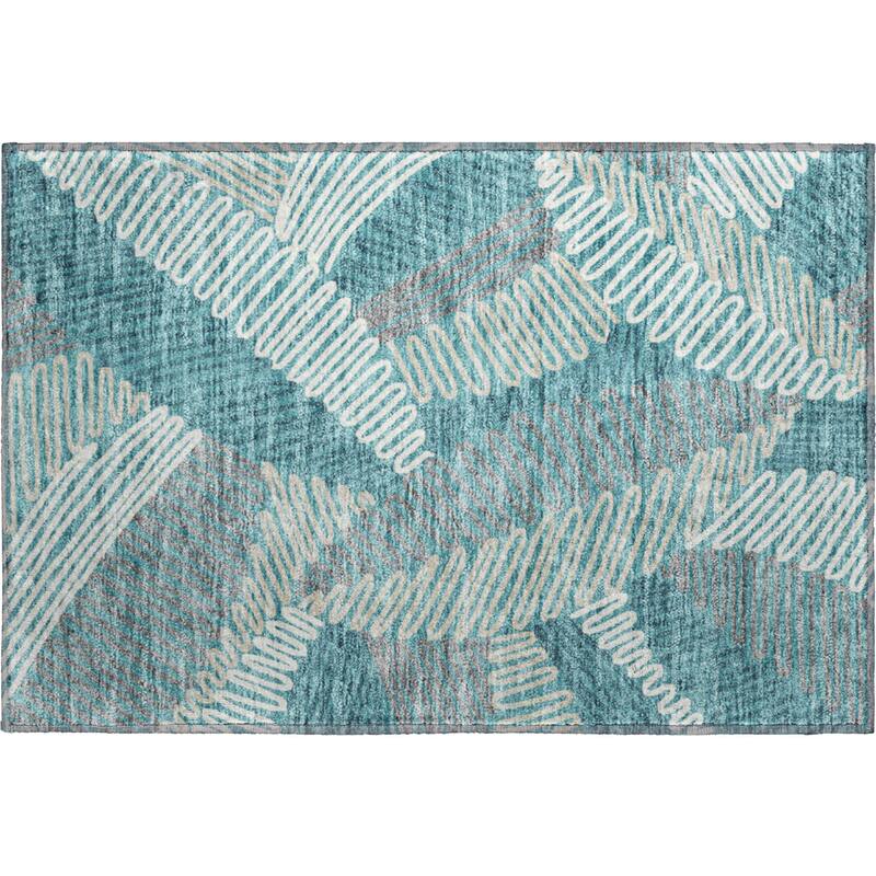 Premium Washable Super Soft Contemporary Leaf Mayfield Rug