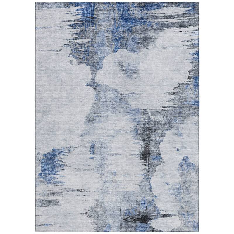 HomeRoots Abstract Transitional Rectangle Outdoor Rug
