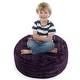 preview thumbnail 36 of 47, Cheer Collection Faux Fur Bean Bag and Stuffed Animal Storage Case Purple