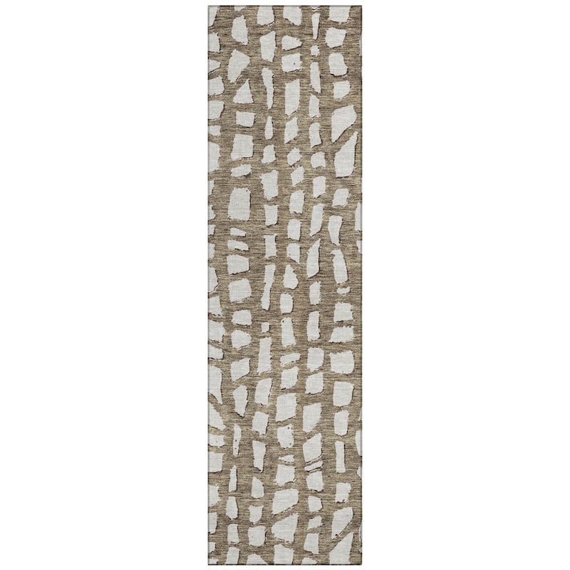Machine Washable Indoor/ Outdoor Chantille Modern Abstract Rug
