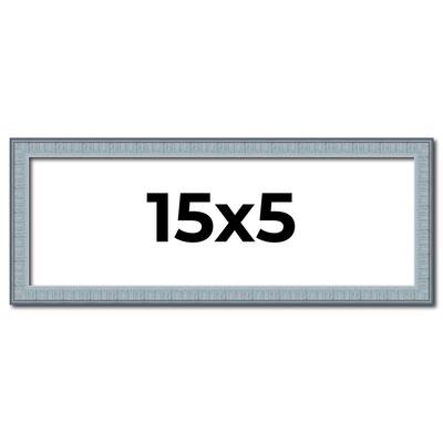15x5 Frame Rustic Sky Blue Solid Wood Picture Frame | 0.75 Inch