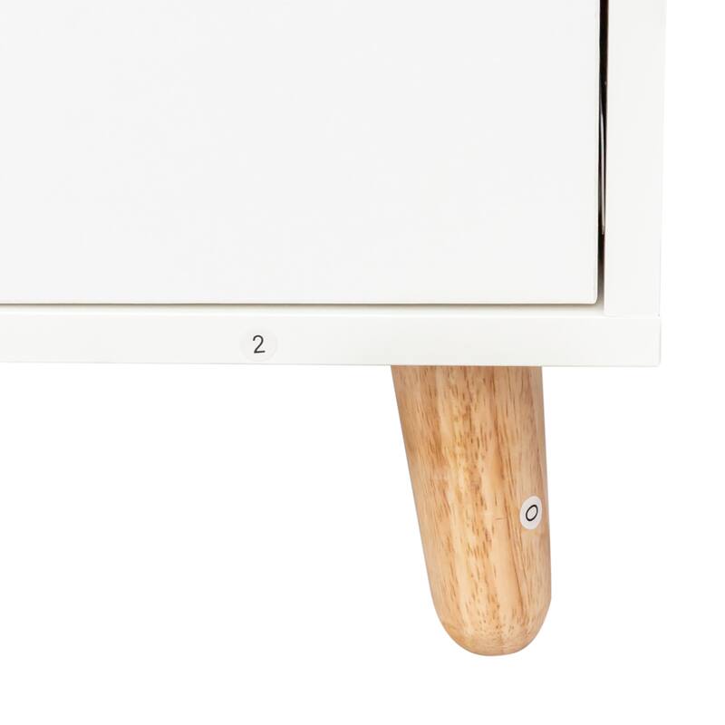 GDF Studio - June Modern 4-Layer Salon Storage Cabinet with Drawers and Hair Dryer Holders