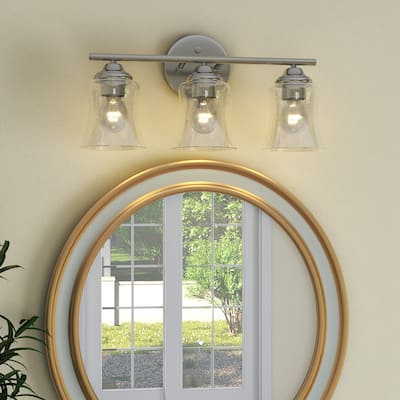 3 - Light Dimmable Vanity Light - 17.68"Wx6.54"Ex9.41"H