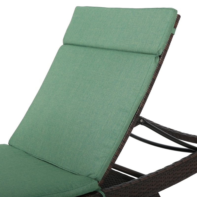Salem Outdoor Cushion Set for Chaise Lounge - Cushions only (Set of 2) by Christopher Knight Home - 79.25"L x 27.50"W x 1.50"H