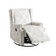 preview thumbnail 8 of 13, Linen Manual Swivel Base Recliner Chair with Footrest