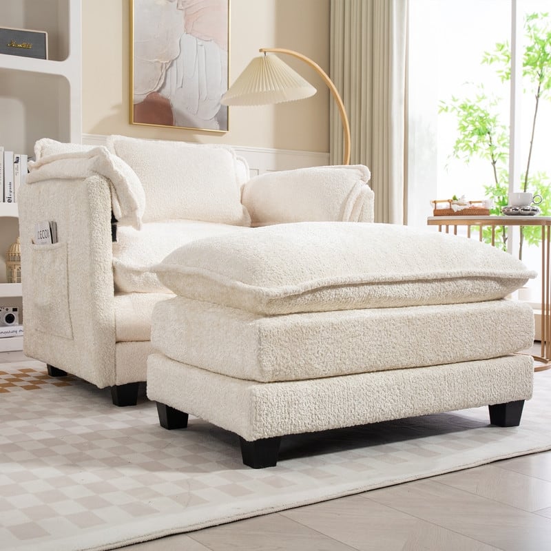 39.76" Single Sofa Chair, Ottoman