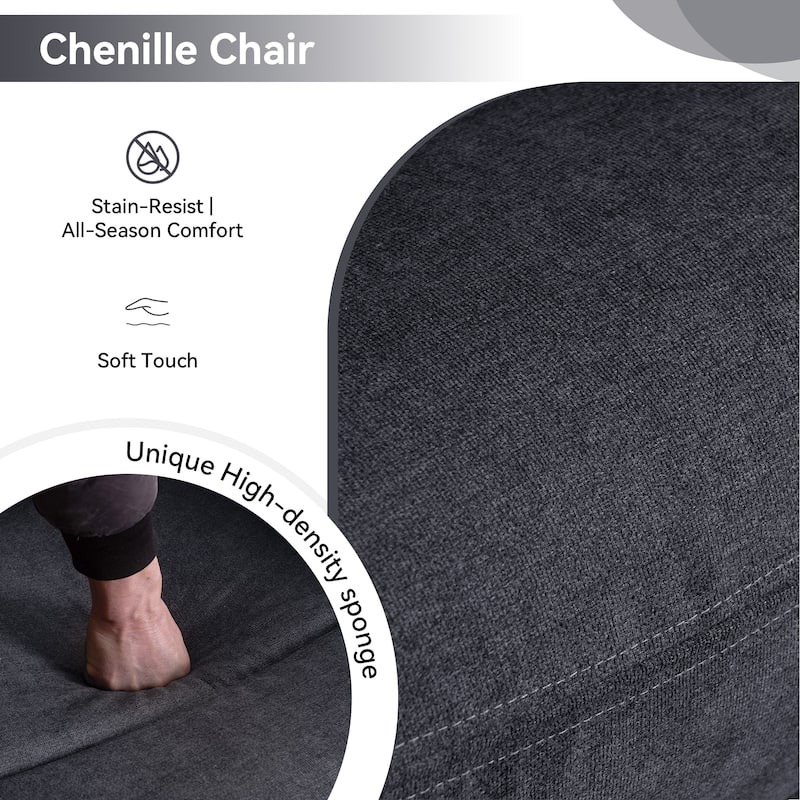 160° Recliner Chair for Elderly Seniors-Power Reclining Chair with 8-Point Massage & Heating, Soft Chenille Fabric