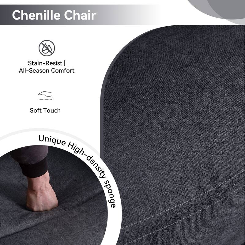 160°Recliner Chair for Elderly - Black