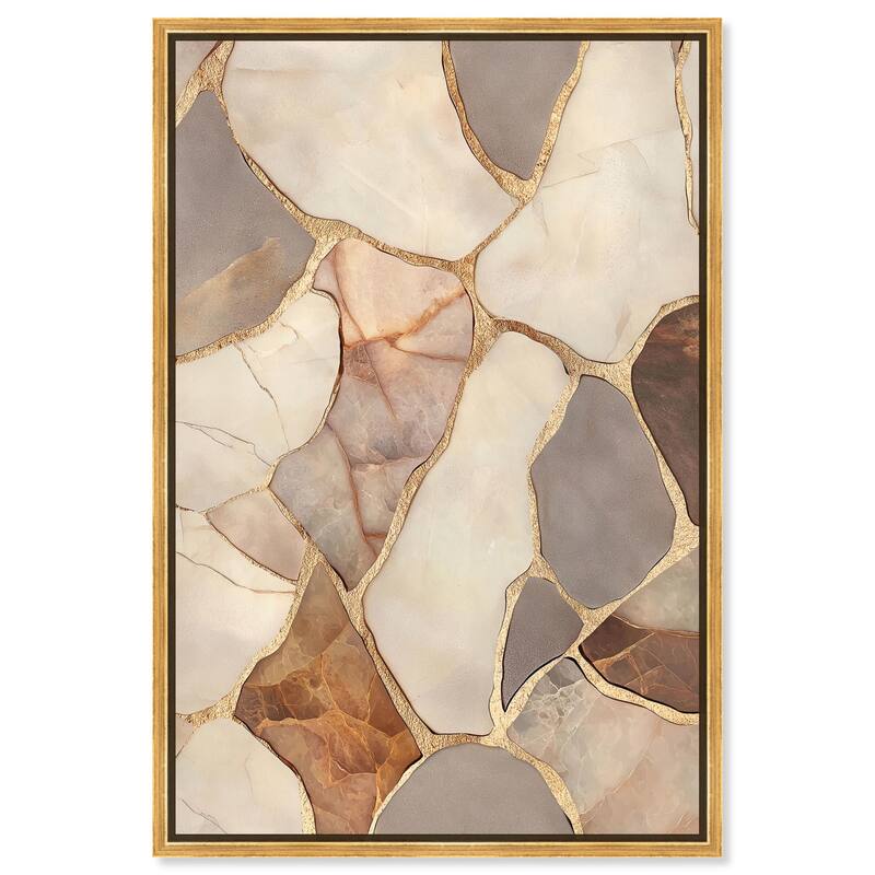 Textured Earthy Tones III Canvas by Art Remedy - 24" x 36" - Gold