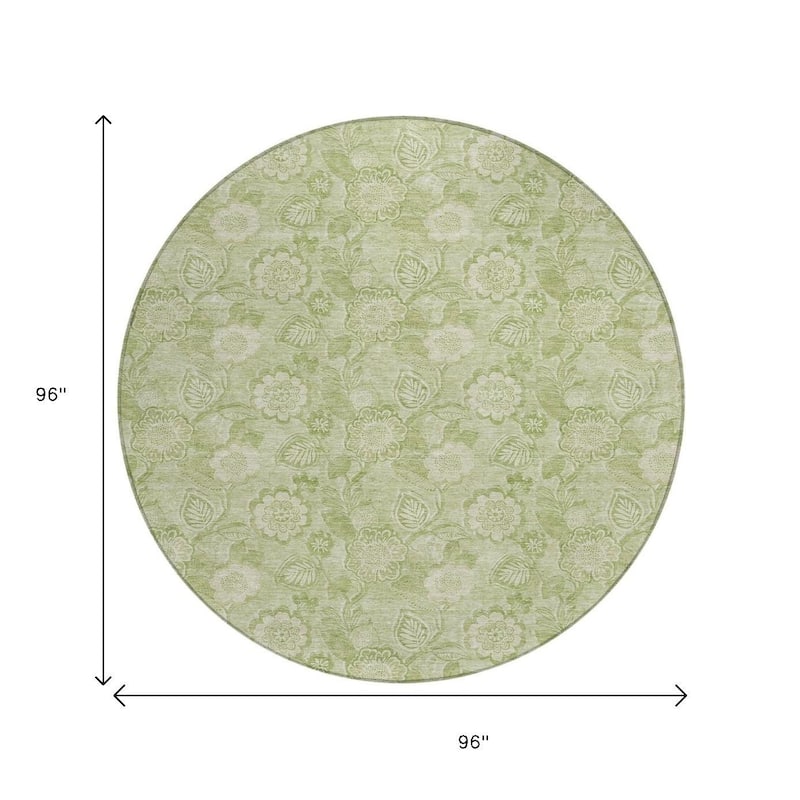 HomeRoots Floral Transitional Rectangle Outdoor Rug