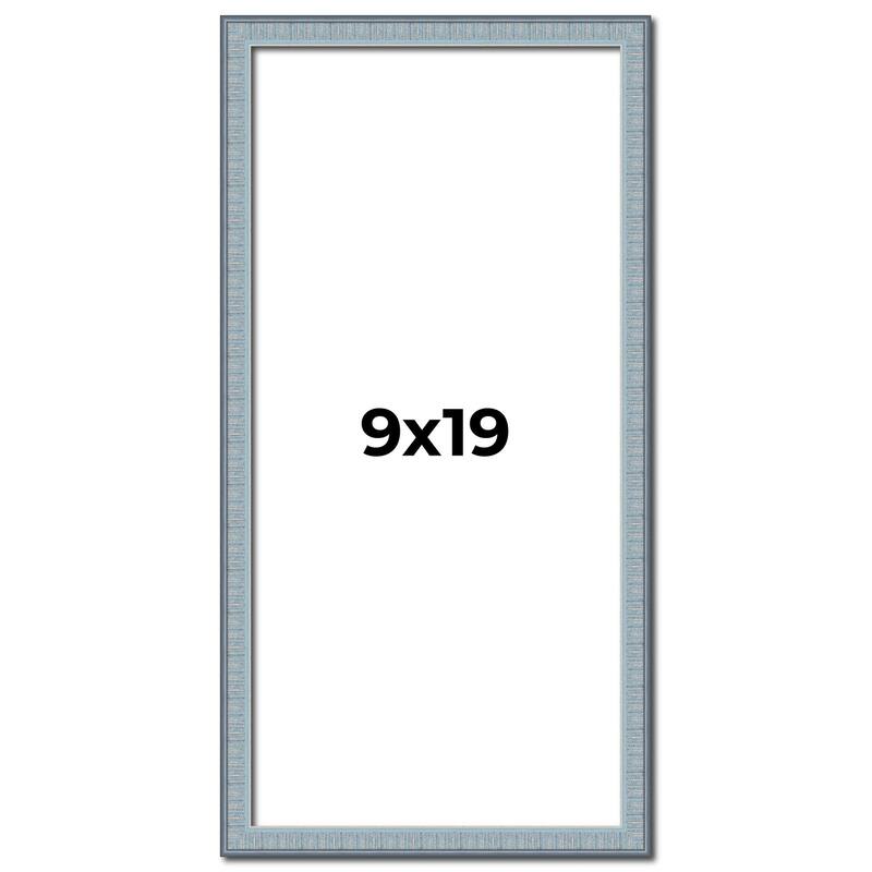 9x19 Frame Rustic Sky Blue Solid Wood Picture Frame | 0.75 Inch