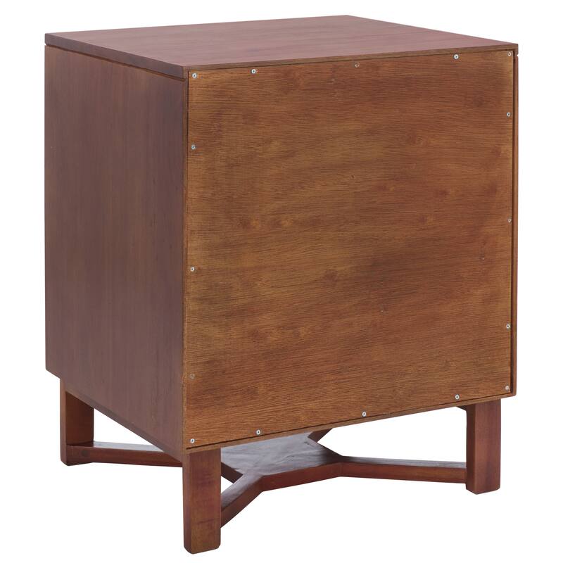 SAFAVIEH Dayana 2-Drawer Rattan Accent Table Nightstand