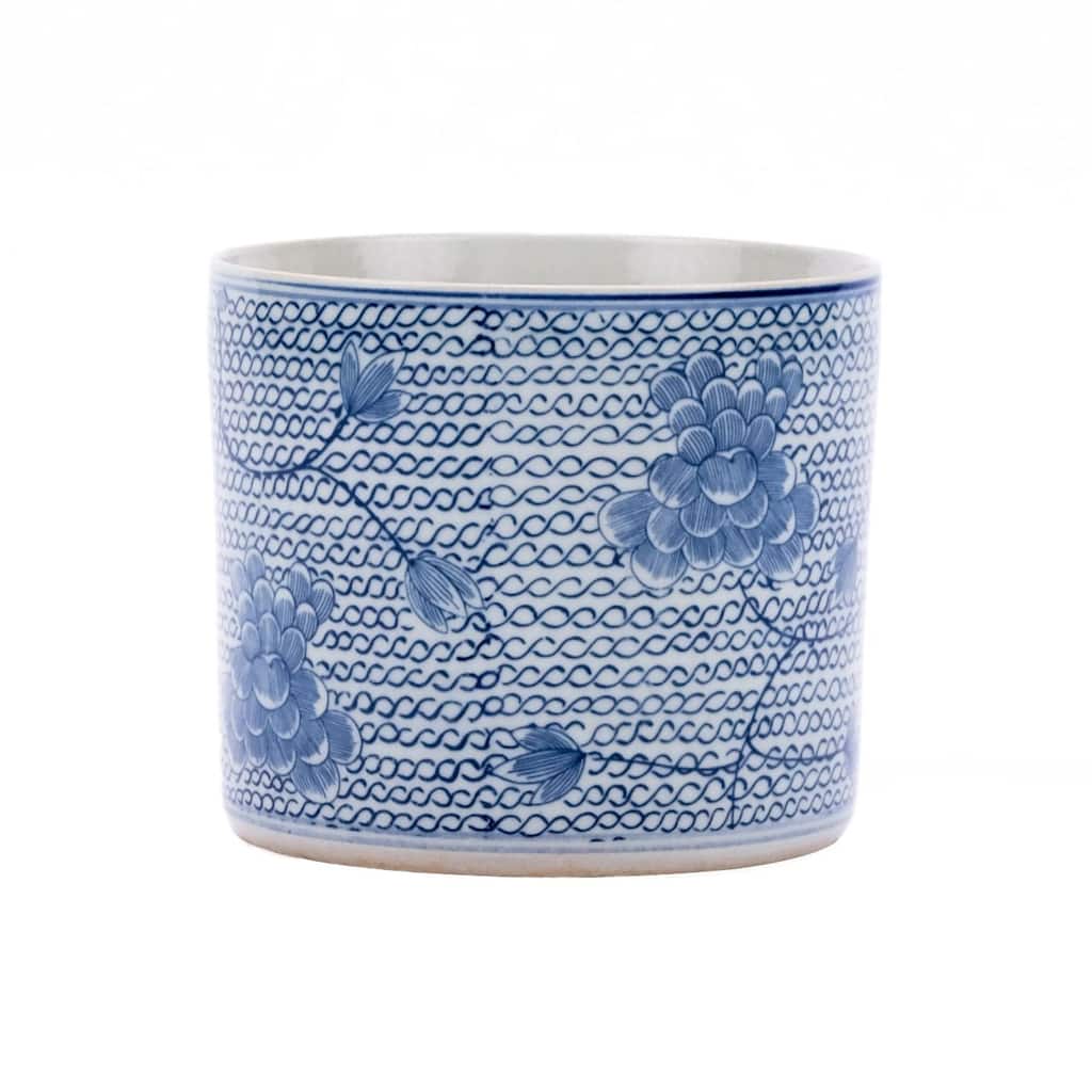 Blue & White Chain Orchid Pot