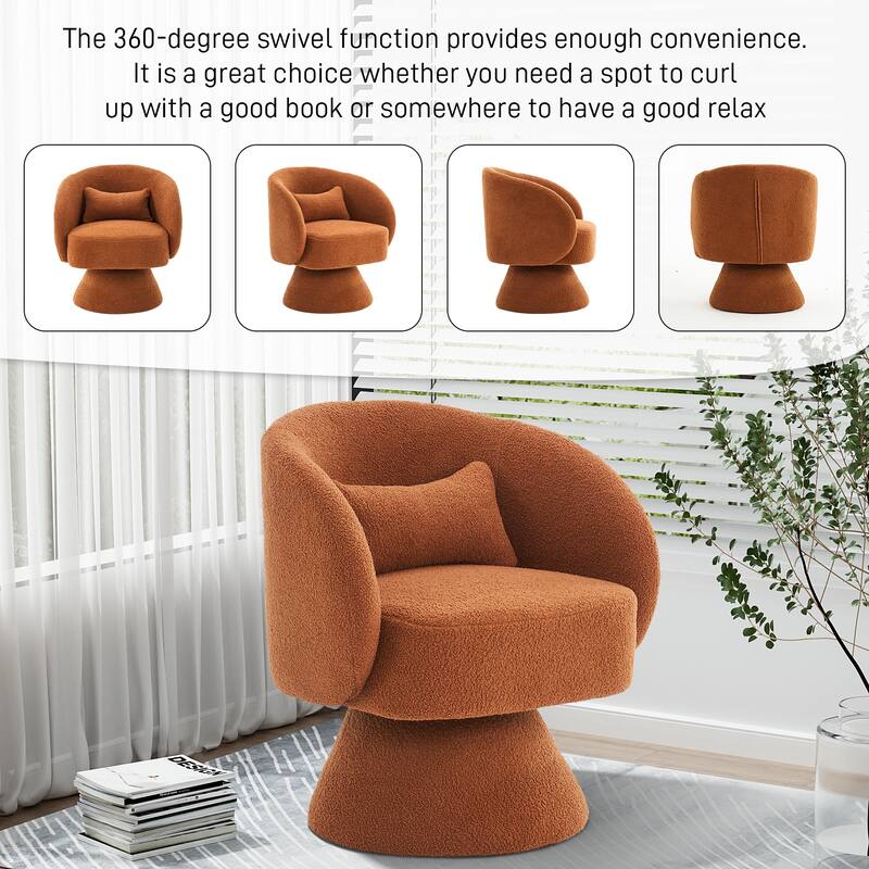 Ouyessir 360 Degree Swivel Cuddle Barrel Sofa Chairs