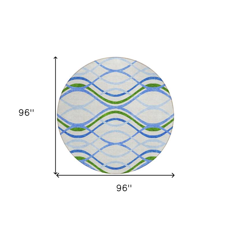HomeRoots Abstract Transitional Rectangle Outdoor Rug