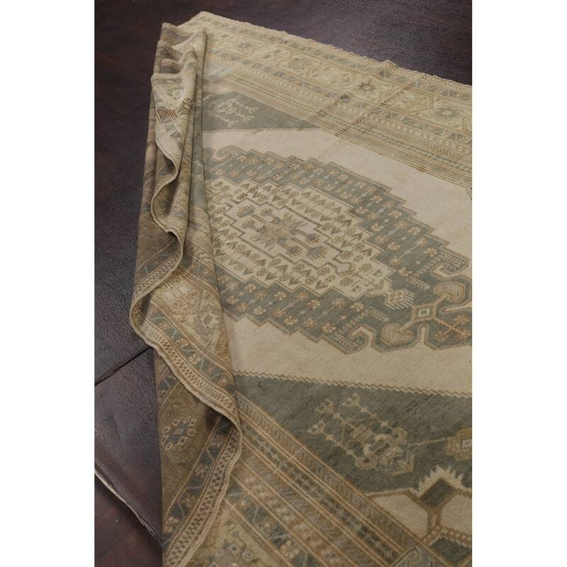 Vintage Anatolian Oriental Wool Area Rug Hand-knotted Office Carpet - 5'6" x 10'3"