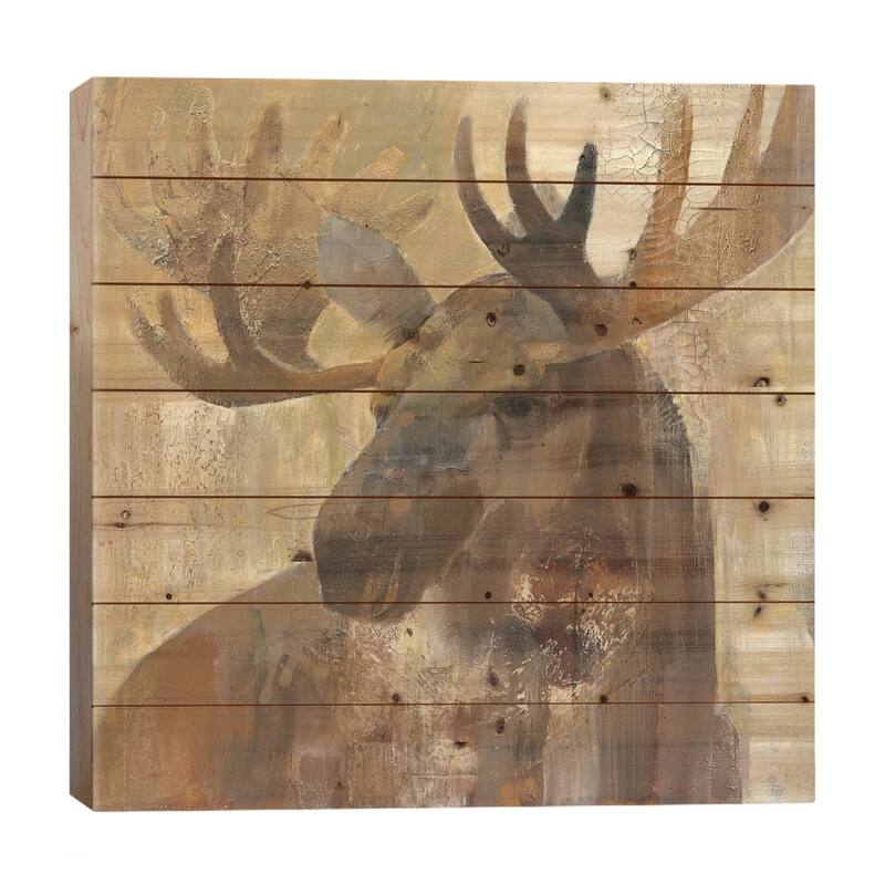 Into The Wild II Print On Wood by Albena Hristova - Multi-Color - 26x26x1.5