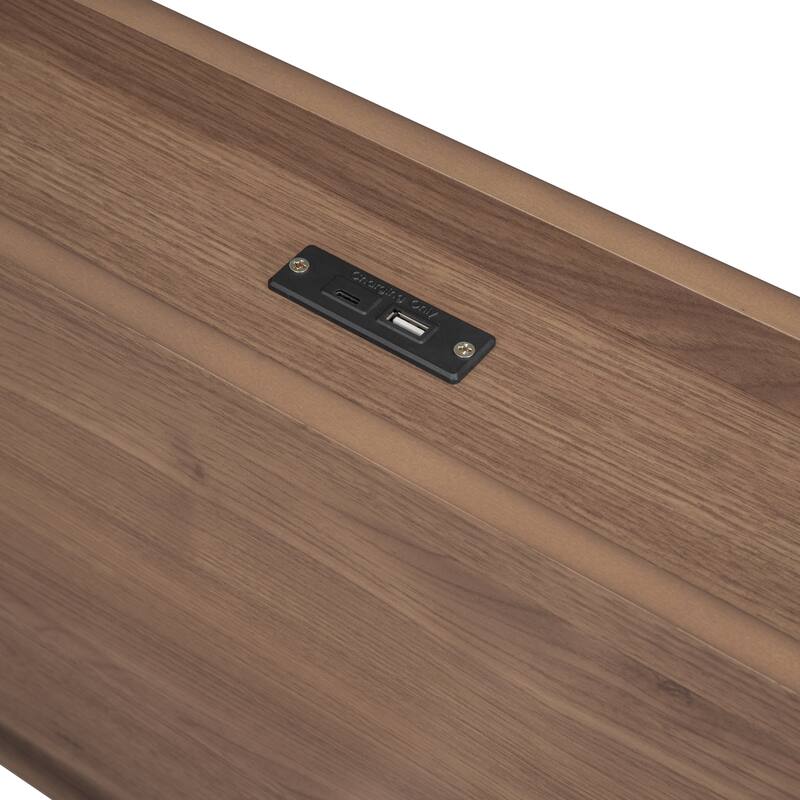 Twin Size Platform Bed Frame with Built-in USB port