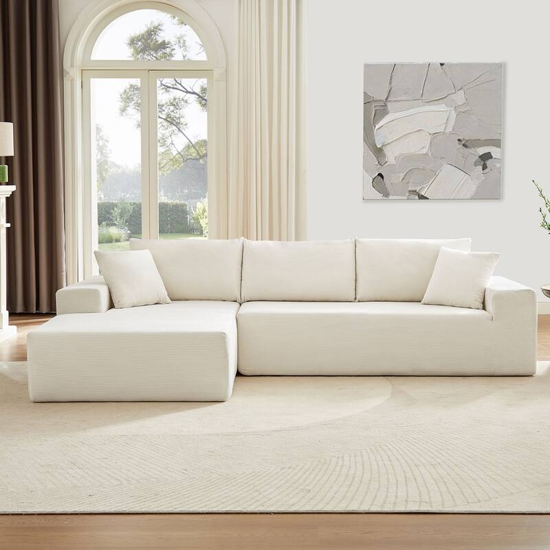 108.5" Modular L-Shaped 3-Seater Sofa with Reversible Chaise