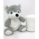 preview thumbnail 1 of 10, Boys and Girls Plush Gray Wolf With Blanket Multi