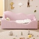 preview thumbnail 2 of 11, Upholstered Toddler Bed with Cloud Design and Safety Guardrails